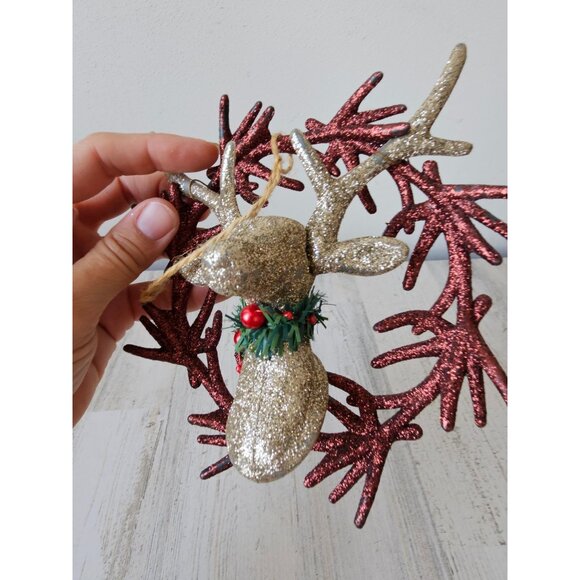 Glitter buck hunting ornament sparkle unique wreath ornament Xmas tree - Picture 7 of 7